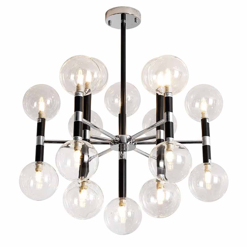 Люстра Danitza Chandelier Chrome Черный Хром в Уфе | Loft Concept 