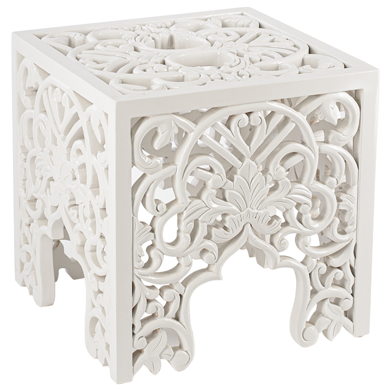 Приставной стол Side Table White lace Белый в Уфе | Loft Concept 