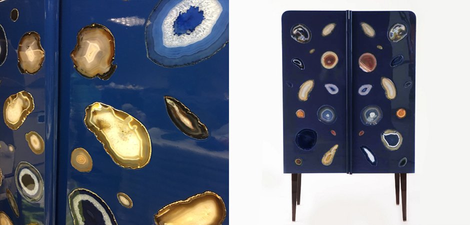 Patrick Naggar Gem Cabinet шкаф украшенный агатами  - фото №1