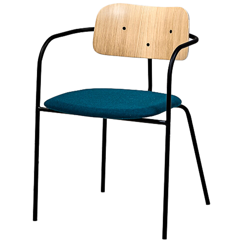 Стул Pilar Loft Stool blue Черный Морская синь Древесина в Уфе | Loft Concept 