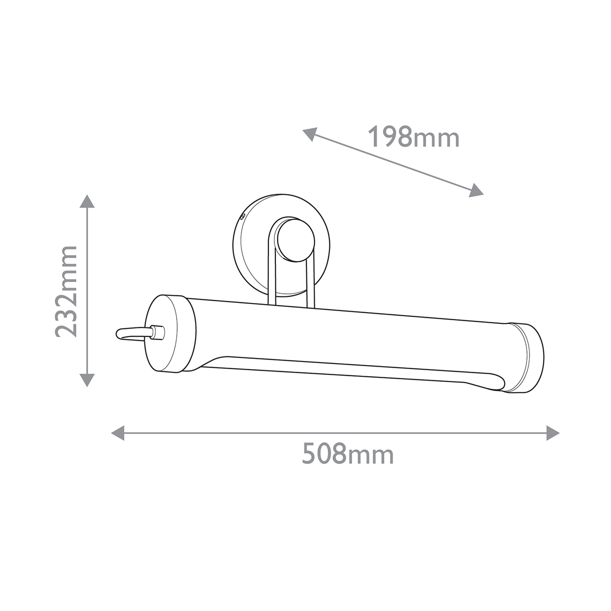 Светильник для картин цвета латунь с длинным цилиндрическим плафоном Alora в Уфе