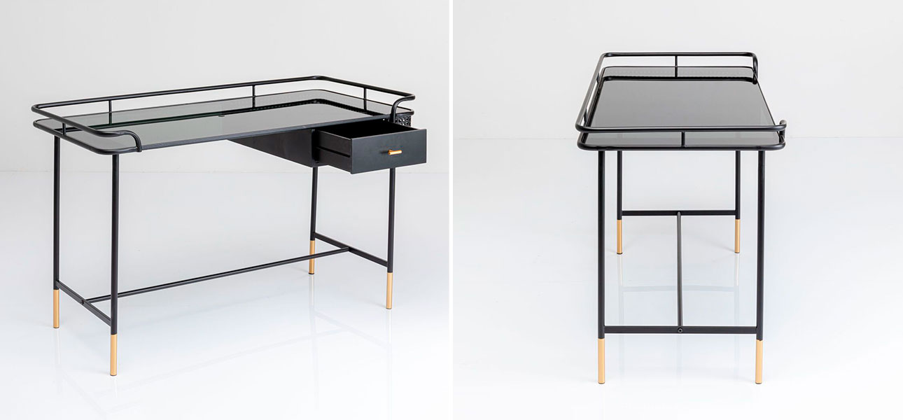 Стол рабочий черный Damian - фото №2