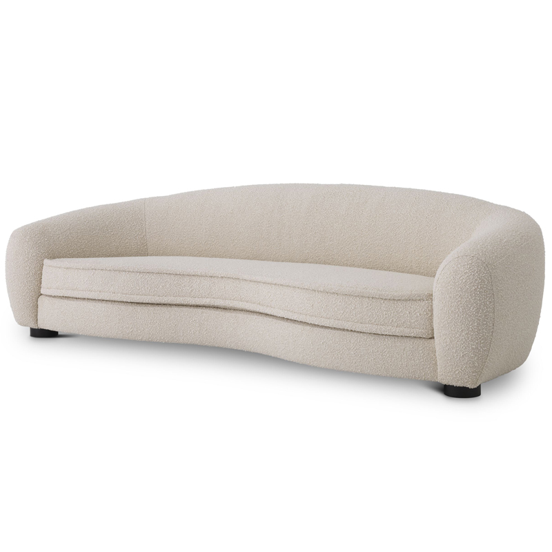 Диван Eichholtz Sofa Freud Boucle cream Кремовый Черный в Уфе | Loft Concept 