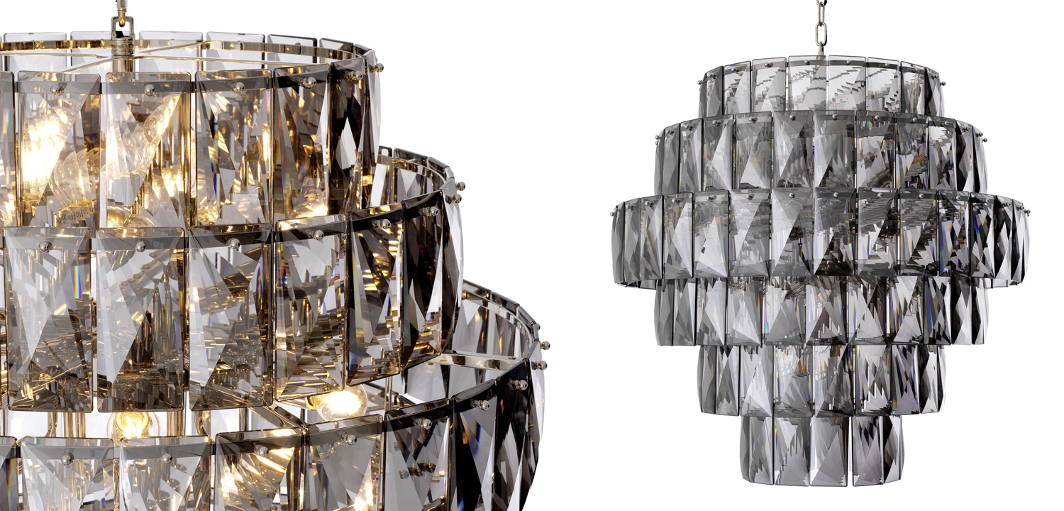 Люстра Eichholtz Chandelier Amazone L smoke - фото №1