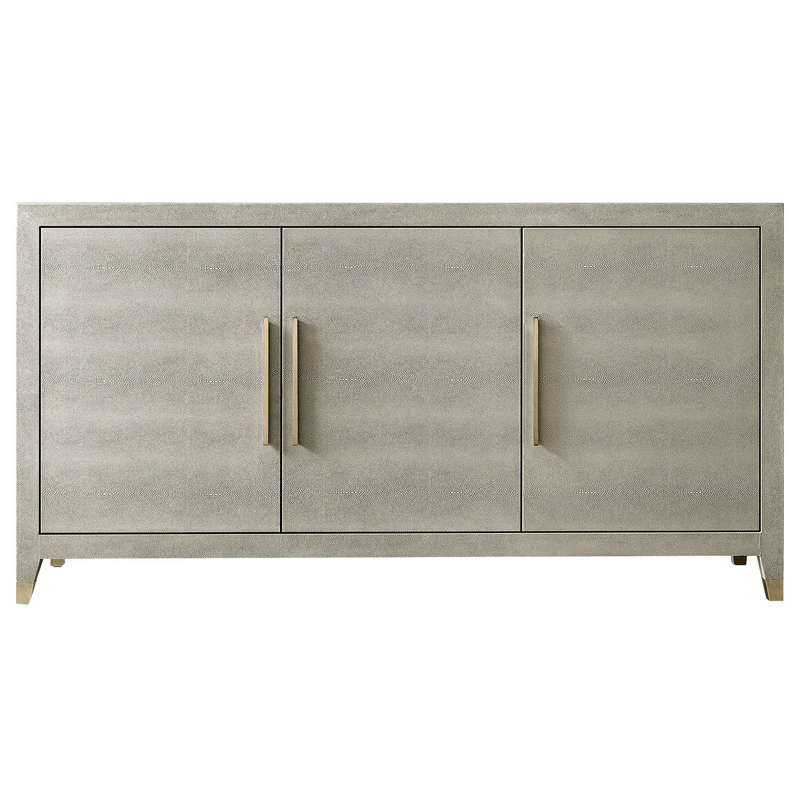 Комод серый скат Charles Stingray Texture chest of drawers Grey Золотой Серый в Уфе | Loft Concept 