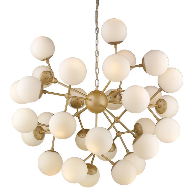 Люстра Berries Chandelier white matt 90 Золотой Белое матовое стекло в Уфе | Loft Concept 