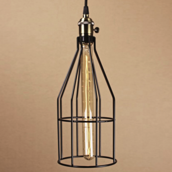 Подвесной светильник Wire Cage Pendant Twix Black Черный в Уфе | Loft Concept 