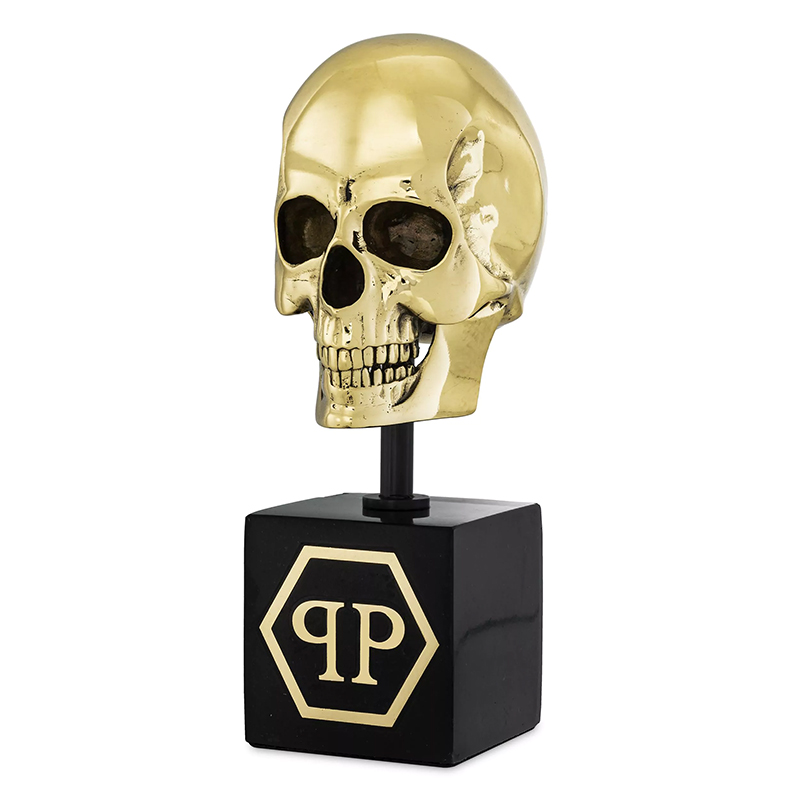 Статуэтка Philipp Plein Gold Skull S Золотой Черный в Уфе | Loft Concept 