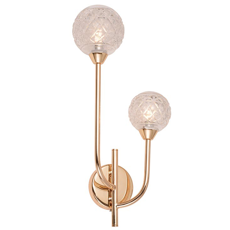 Бра Aella Glass Balls Sconce Прозрачный Золотой в Уфе | Loft Concept 