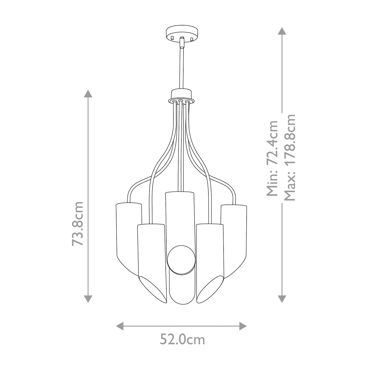 Люстра белого цвета с 6-ю цилиндрическими плафонами Elstead Lighting в Уфе