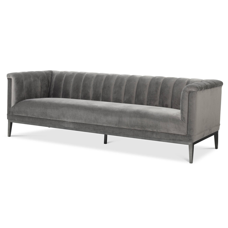 Диван Eichholtz Sofa Raffles grey Серый Темная бронза в Уфе | Loft Concept 