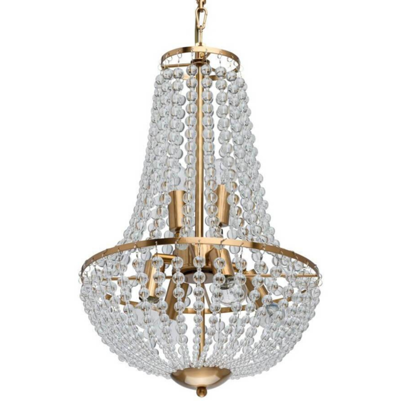 Люстра Virginia Clear Beads Chandelier Gold Золотой Прозрачное Стекло в Уфе | Loft Concept 