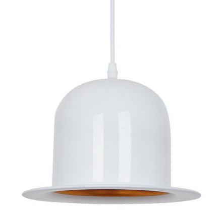 Подвесной светильник Pendant Lamp Banker Bowler Hat White II Белый в Уфе | Loft Concept 