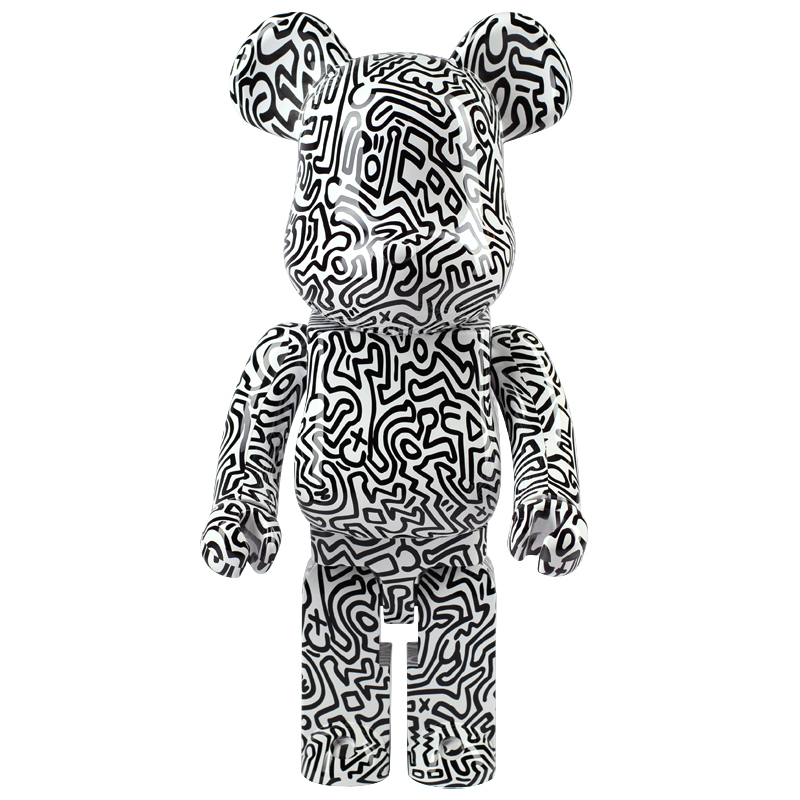 Статуэтка  Bearbrick Keith Haring Ver. 4 Черно-белый в Уфе | Loft Concept 