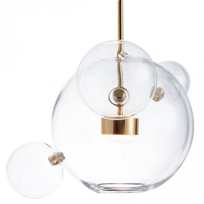 Подвесной Светильник Giopato & Coombes Bollr Pendant 4 BUBBLE LAMP золото Белый Золотой Прозрачное Стекло в Уфе | Loft Concept 