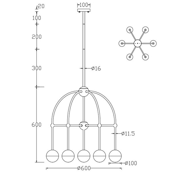 Люстра Heidy Bronze Chandelier 7 в Уфе