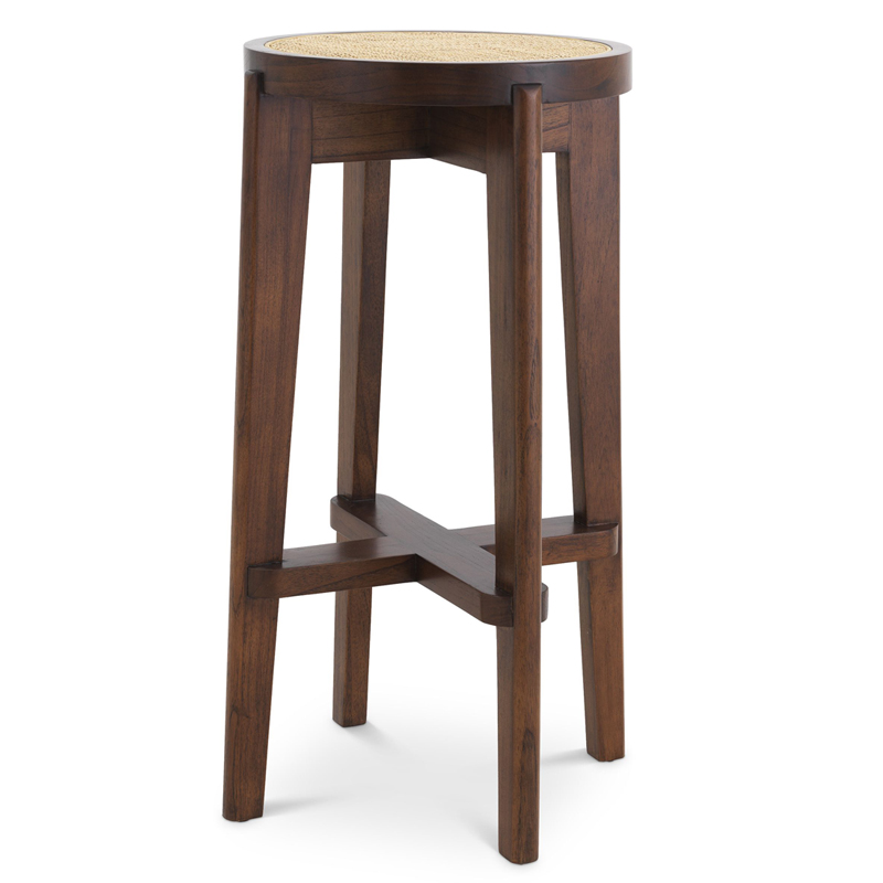 Барный стул Eichholtz Bar Stool Dareau brown Бежевый Коричневый в Уфе | Loft Concept 