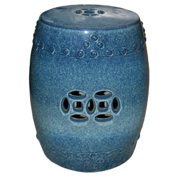 Китайский табурет ceramic garden stool blue AMBRE  Винтажный голубой в Уфе | Loft Concept 