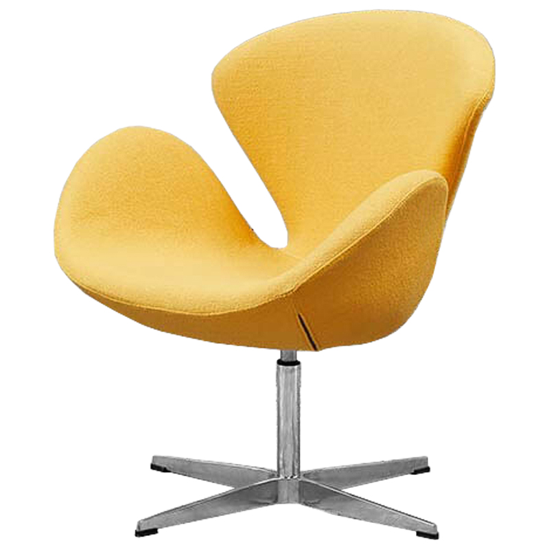 Кресло Swan Chair Yellow Желтый Хром в Уфе | Loft Concept 