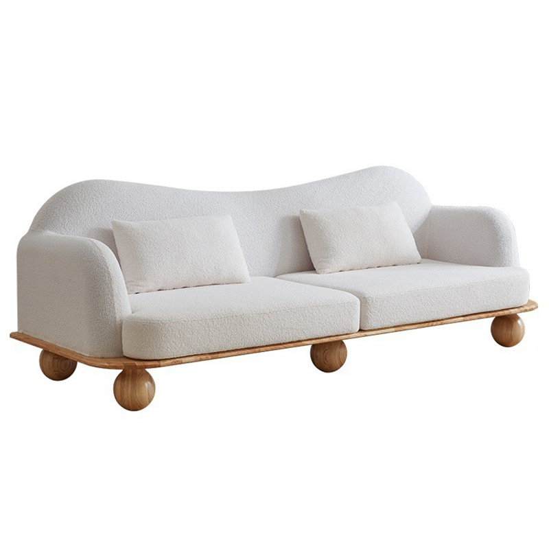 Диван Gould Wooden Forms Sofa Коричневый Белый в Уфе | Loft Concept 