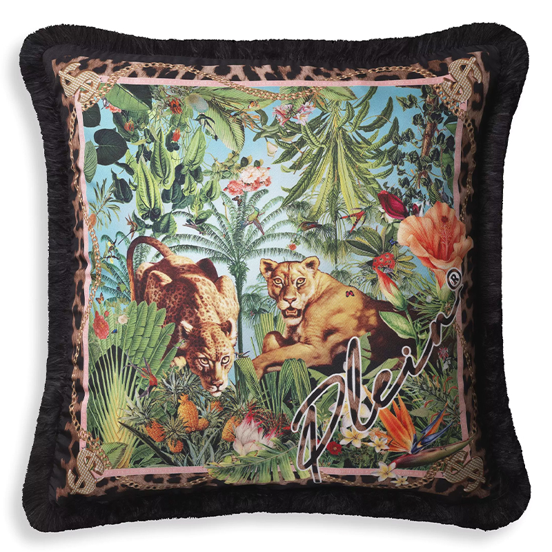 Подушка Philipp Plein Cushion Silk Exotic 50 x 50 Мульти в Уфе | Loft Concept 