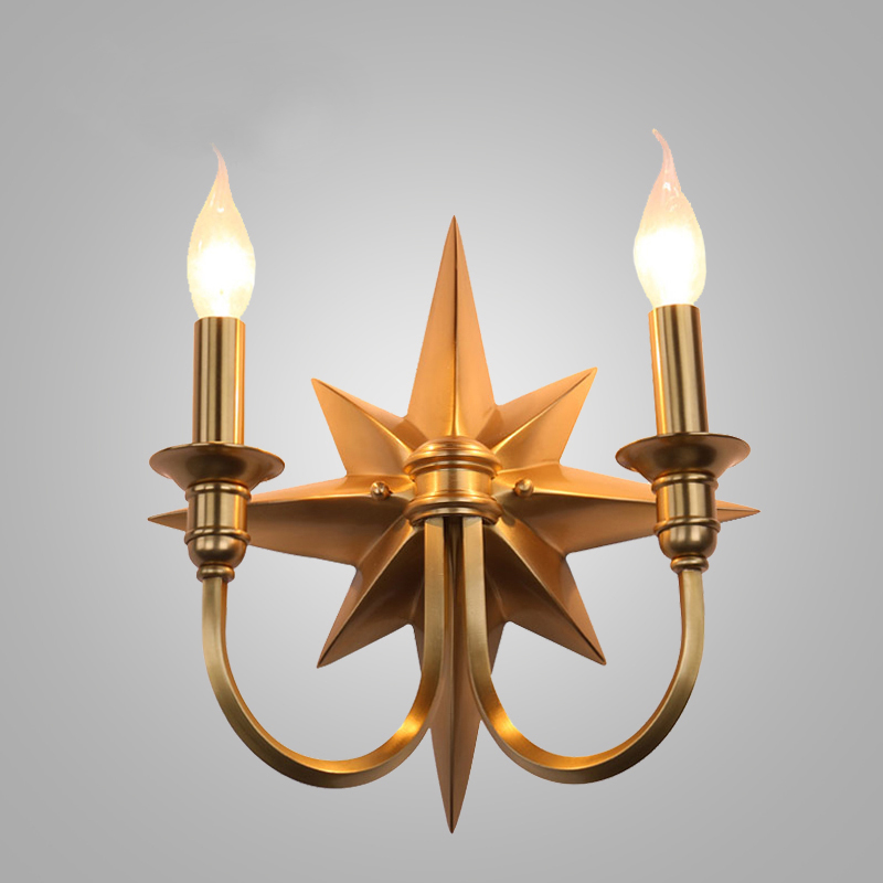 Бра Base Star Wall lamp Double Латунь в Уфе | Loft Concept 