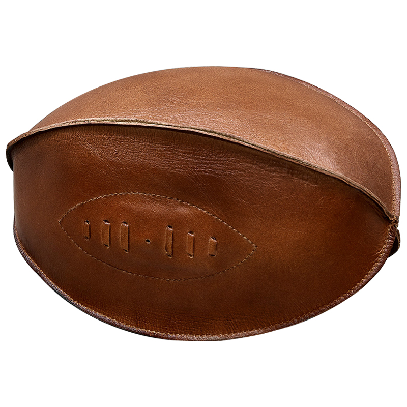 Аксессуар мяч для регби Leather Rugby Ball Коричневый в Уфе | Loft Concept 