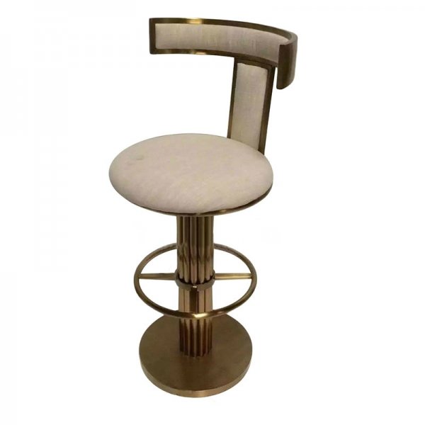 Барный стул Kelly Wearstler Marmont Bar Stool ivory ( слоновая кость ) Латунь в Уфе | Loft Concept 