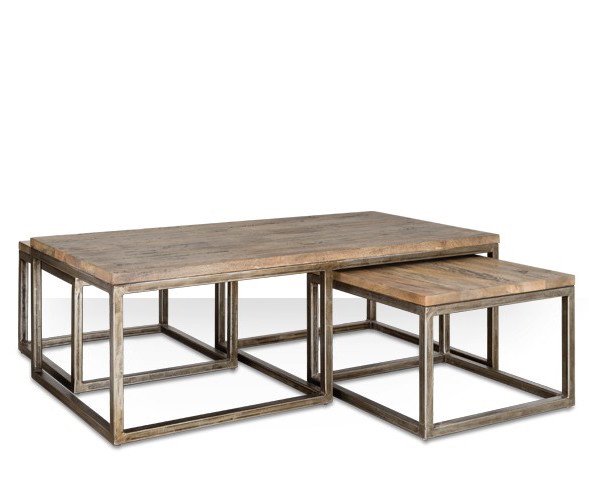 Журнальный стол Industrial Metal Rust Triple Table  в Уфе | Loft Concept 