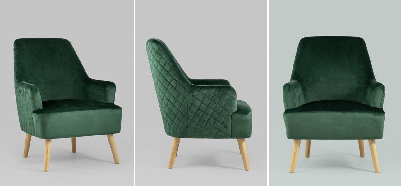 Кресло Imogen изумрудный велюр - фото