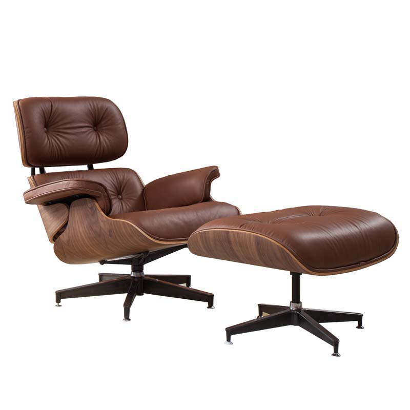 Кресло Eames Lounge Chair & Ottoman light brown Коричневый в Уфе | Loft Concept 