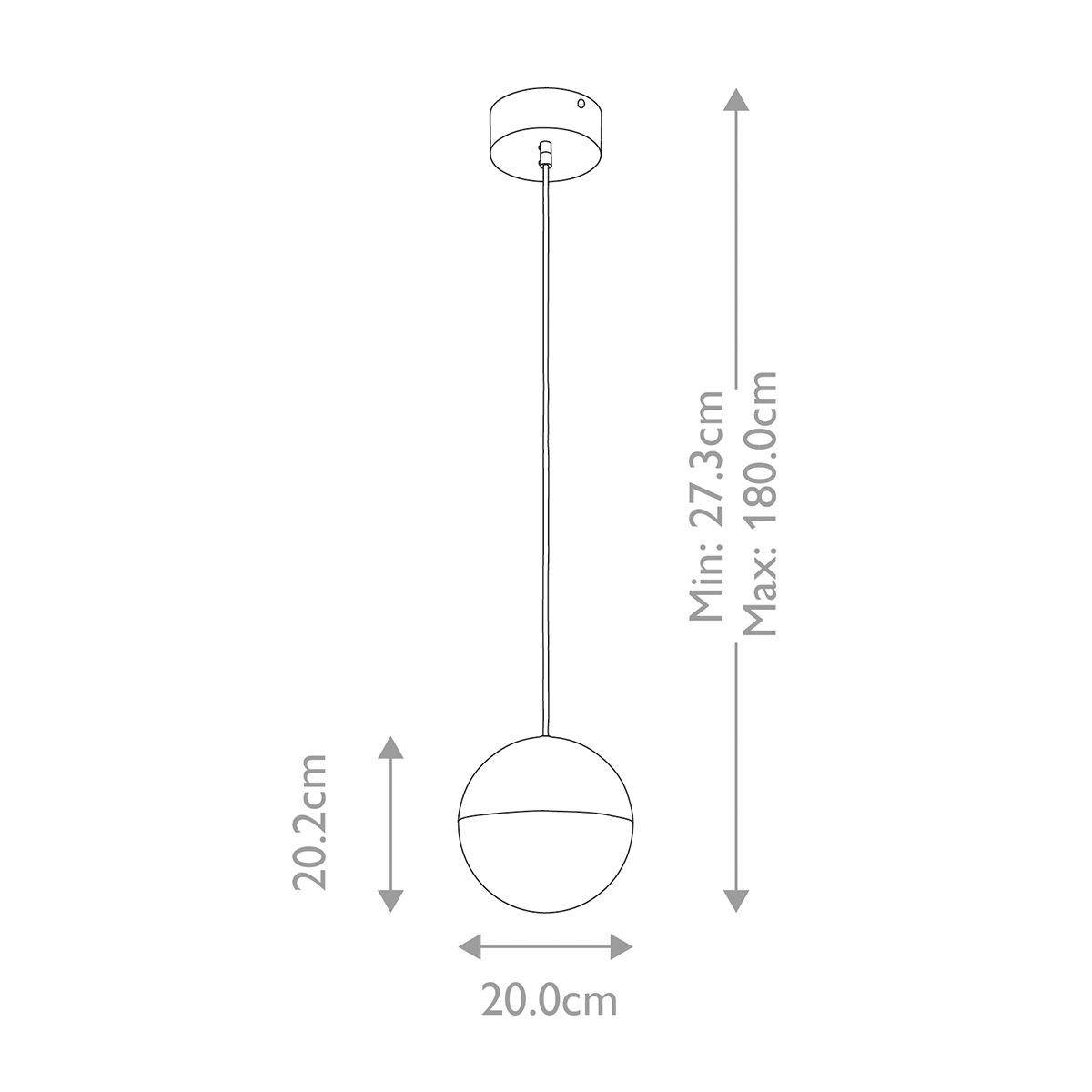 Подвесной светильник со сферическим плафоном из акрила с циркониевыми вкраплениями Kichler в Уфе