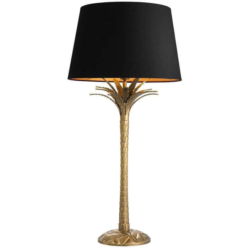 Настольная лампа Eichholtz Table Lamp Palm Harbor Латунь Черный в Уфе | Loft Concept 