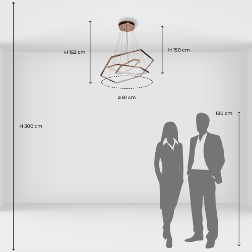 Люстра с 3-мя подвесами в виде шестиугольников Hexagon Horizontal в Уфе