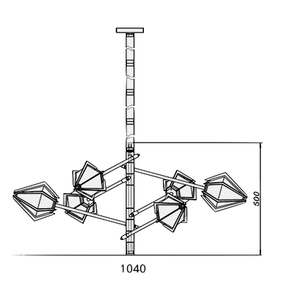 Люстра HARLOW Spoke Chandelier Gabriel Scott в Уфе