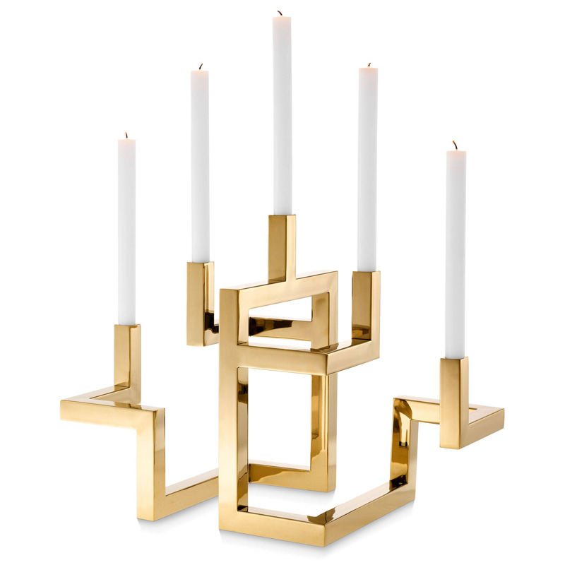 Подсвечник Eichholtz Candle Holder Skyline Латунь в Уфе | Loft Concept 