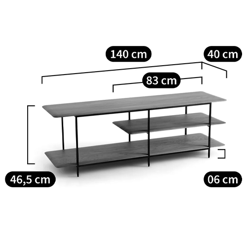 ТВ-тумба с полками из массива ореха Derick Wooden TV Stand в Уфе