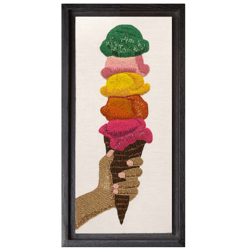 Панно Jonathan Adler ICE CREAM BEADED WALL ART Мульти в Уфе | Loft Concept 