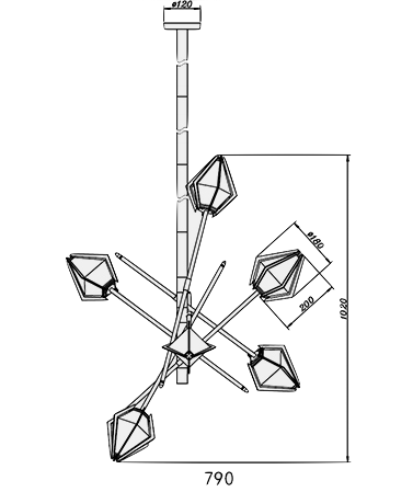 Люстра HARLOW Small Chandelier Gabriel Scott в Уфе