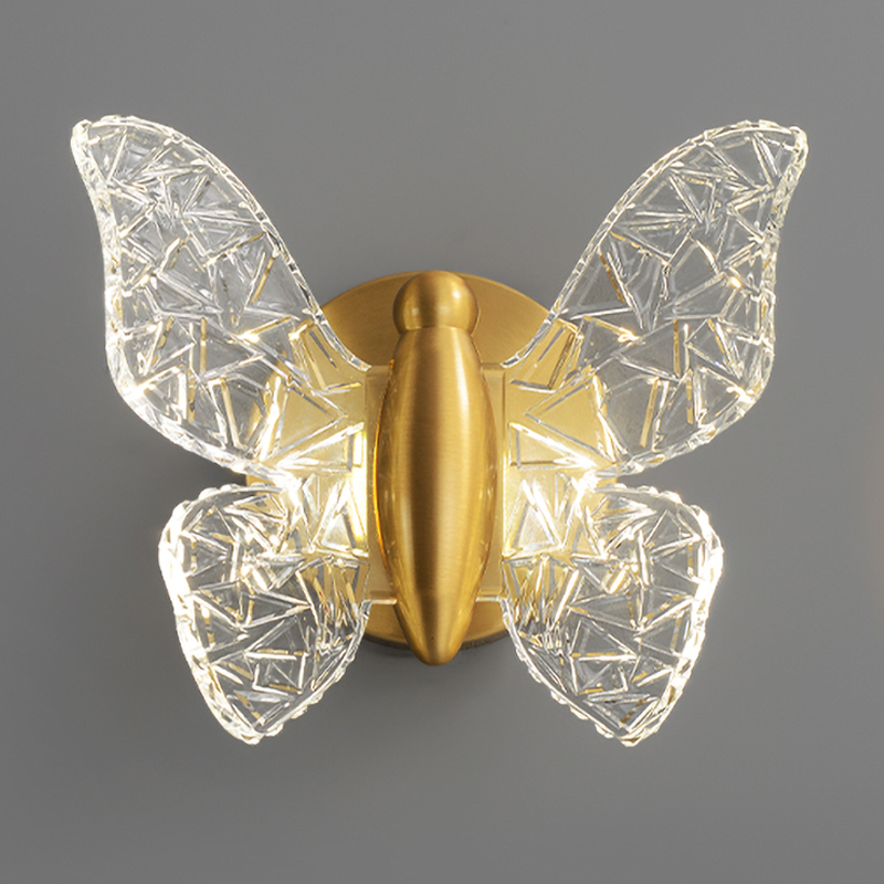 Бра Butterfly Wall Lamp Н Латунь Прозрачный в Уфе | Loft Concept 