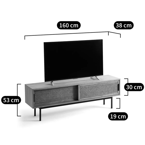 ТВ-тумба с плетеным декором Tate Wicker TV Stand в Уфе