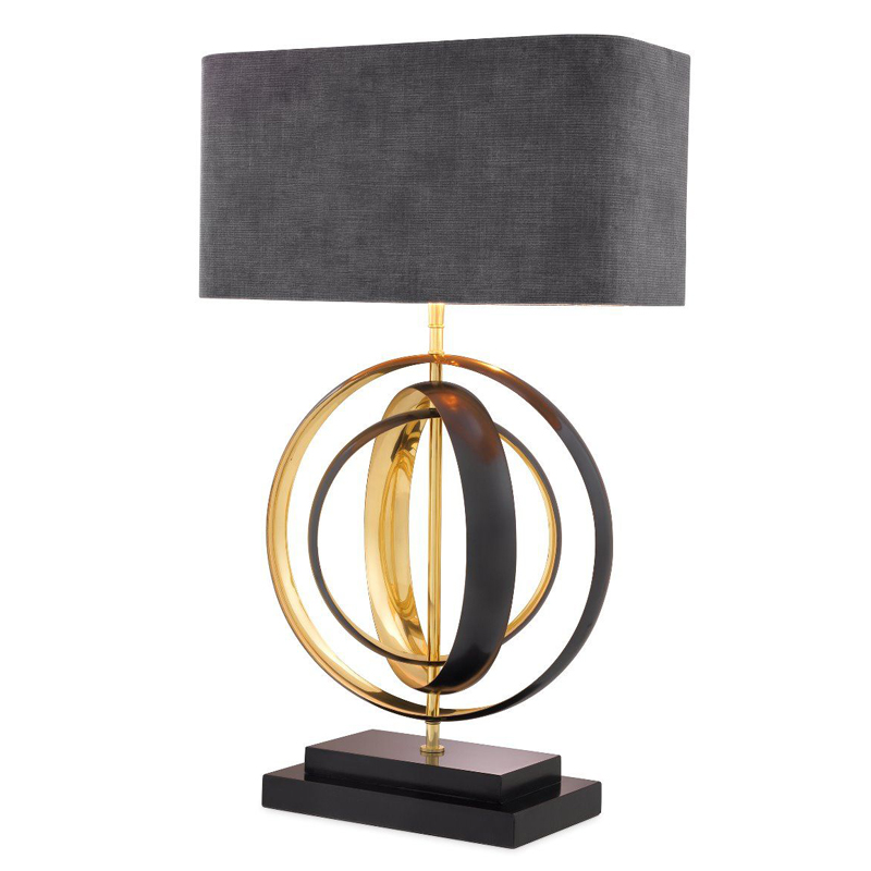 Настольная лампа Eichholtz Table Lamp Riley Серый Черный Латунь в Уфе | Loft Concept 