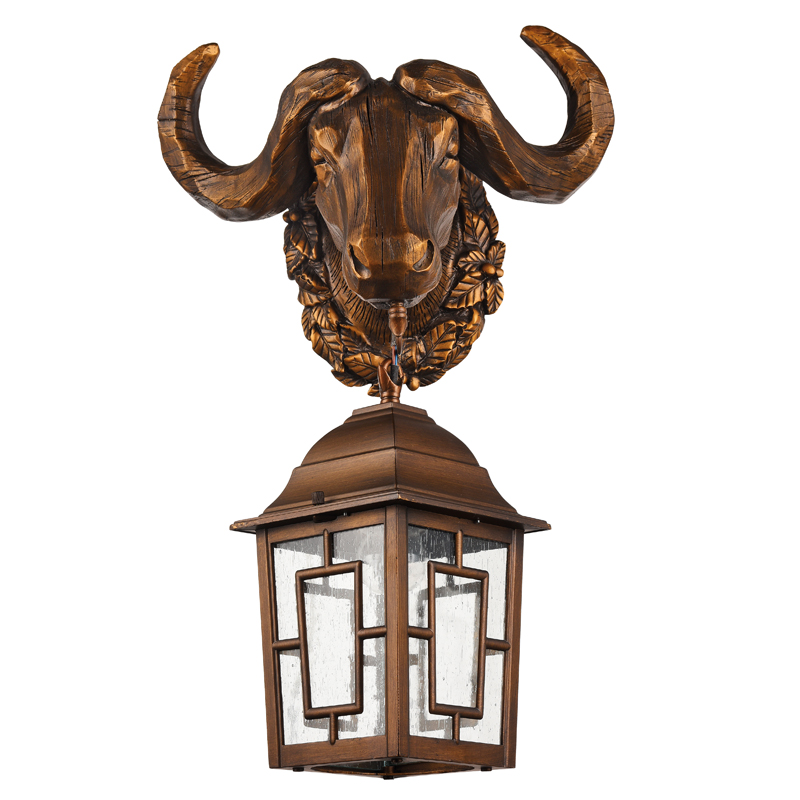 Уличный светильник Bull Lantern Коричневый винтаж Прозрачное Стекло в Уфе | Loft Concept 