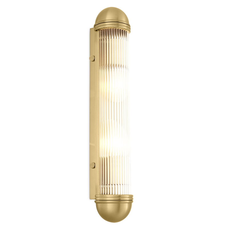 Бра Eichholtz Wall Lamp Auburn Brass Латунь Античная полированная Прозрачный в Уфе | Loft Concept 