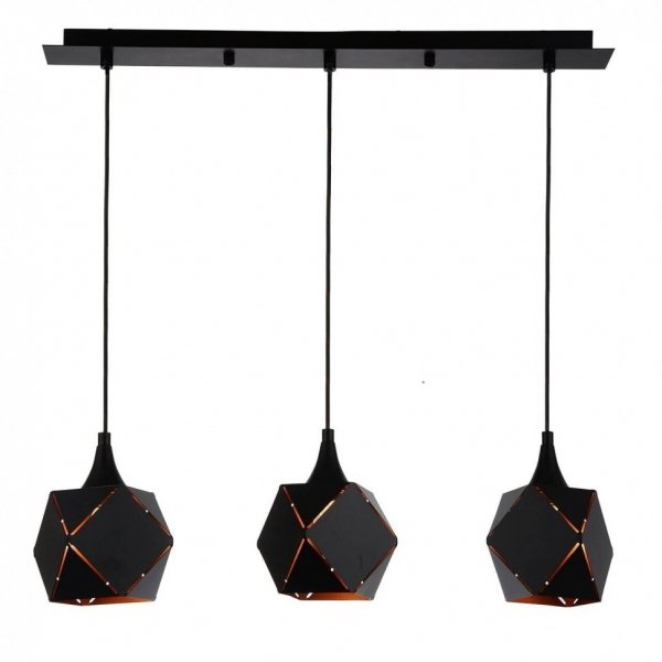 Подвесной светильник Volume Square Pendant 3 Черный в Уфе | Loft Concept 