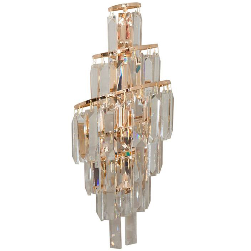 Бра Odeon Cascade Wall Lamp Gold 38 Прозрачное Стекло Золотой в Уфе | Loft Concept 