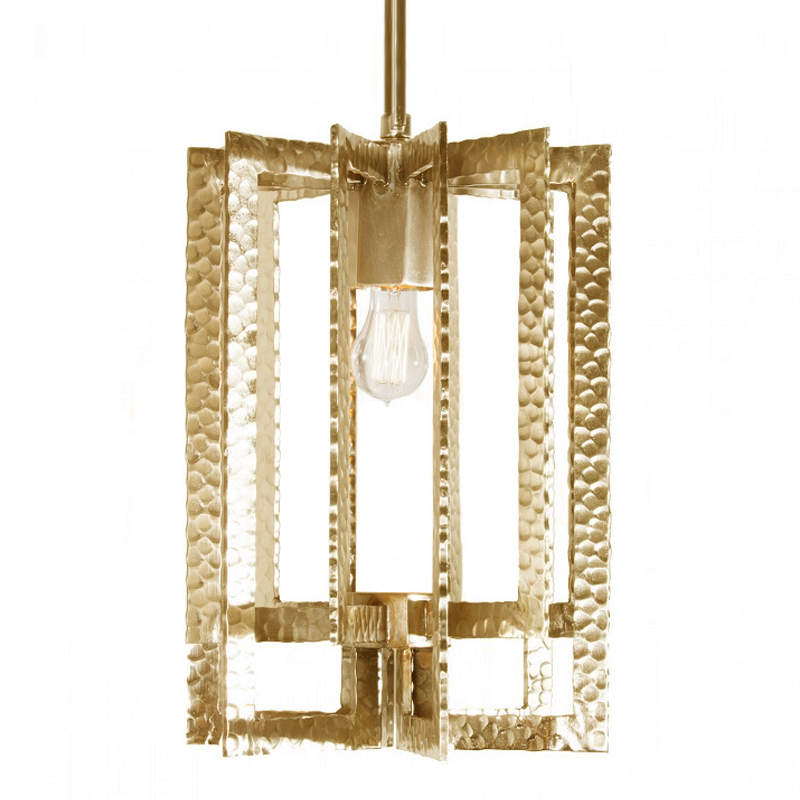 Подвесной Светильник Textured Cage Pendant Lamp gold Латунь в Уфе | Loft Concept 