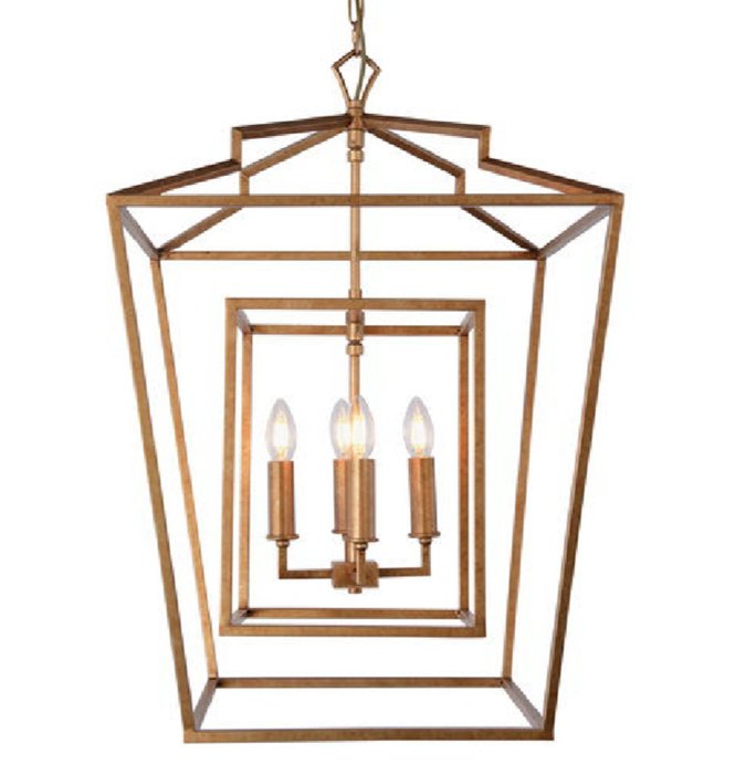 Подвесные светильники Darlana Lantern Chandelier Золотой в Уфе | Loft Concept 