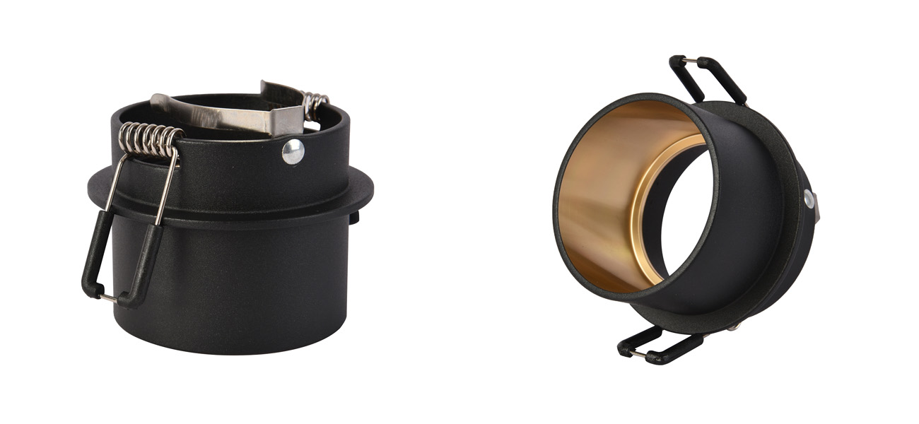 Встраиваемый спот черного цвета Pelly - фото