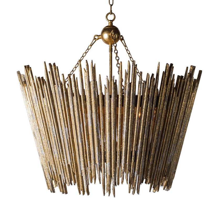 Люстра Ragna Golden Wooden Rods Chandelier Золотой в Уфе | Loft Concept 